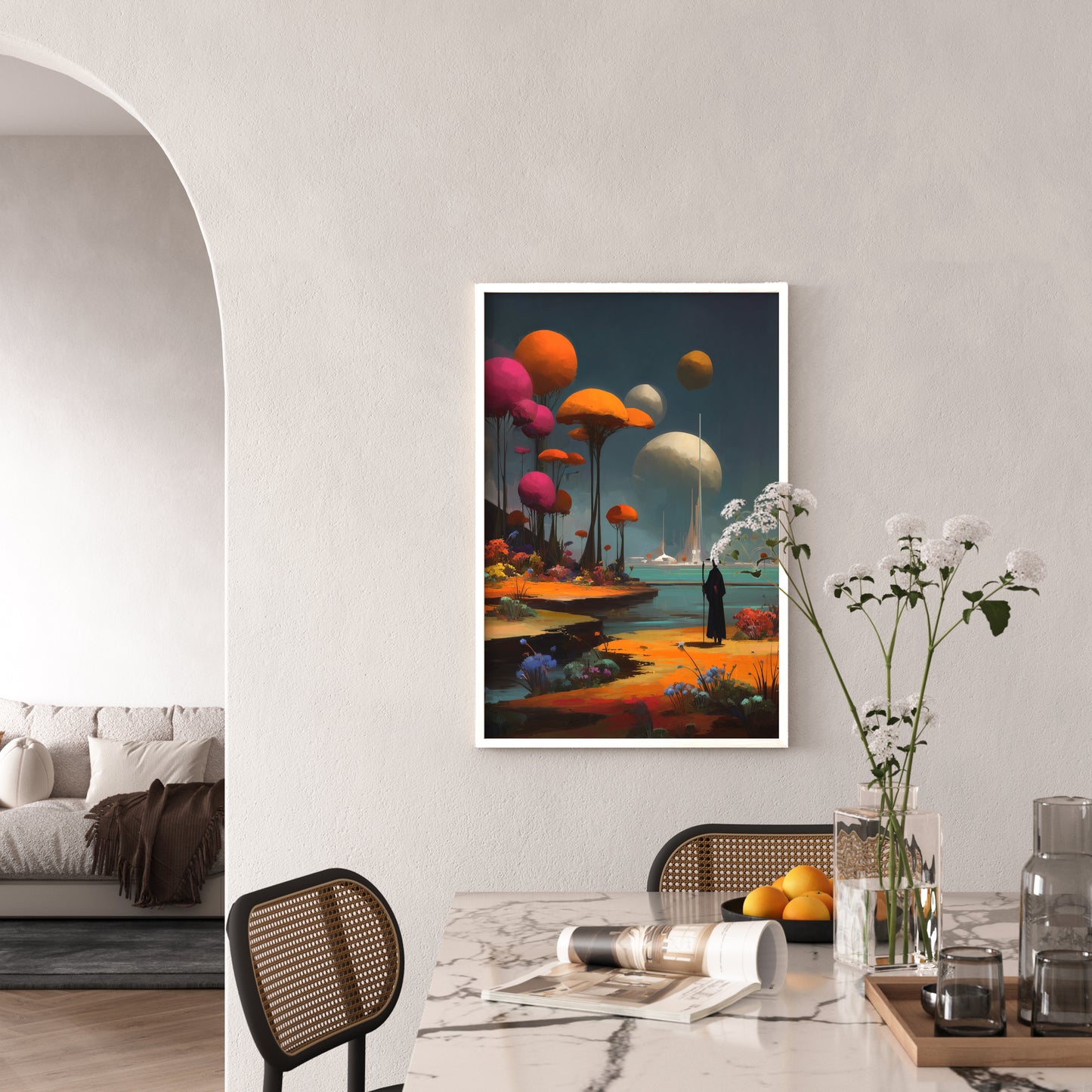Cosmic shores wanderer Hahnemühle Photo Rag Fine Art Print