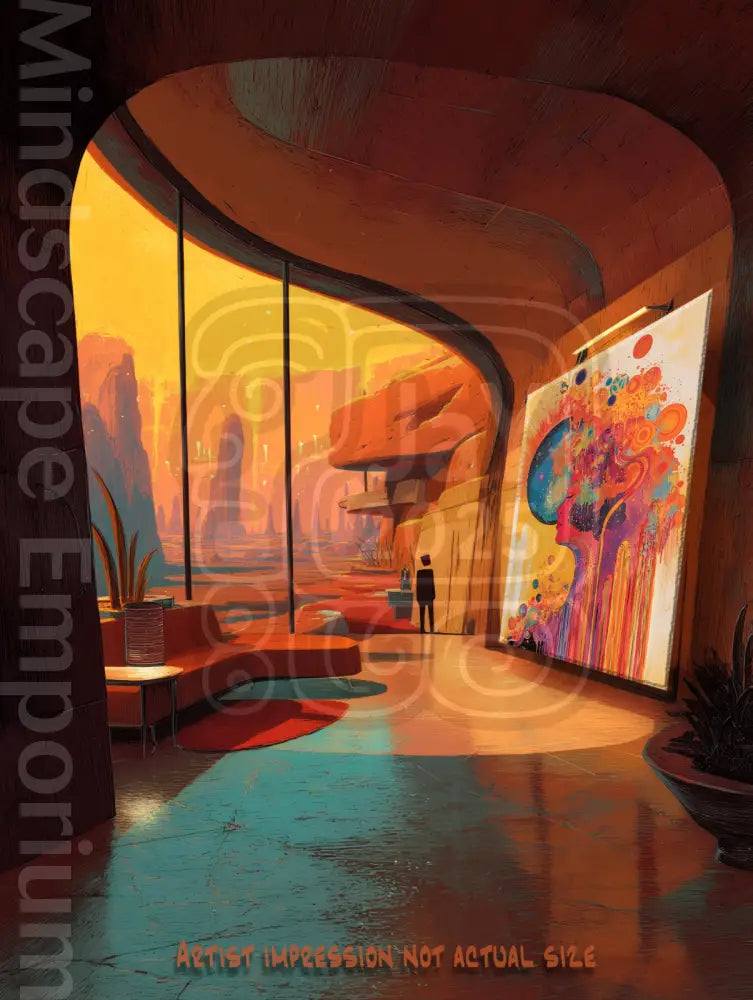 Aquarius Ascending 70cm x 100cm, 27.6inches x 39.4inches / Print only Giclée.Psychedelic inspired wall art print for festival decor