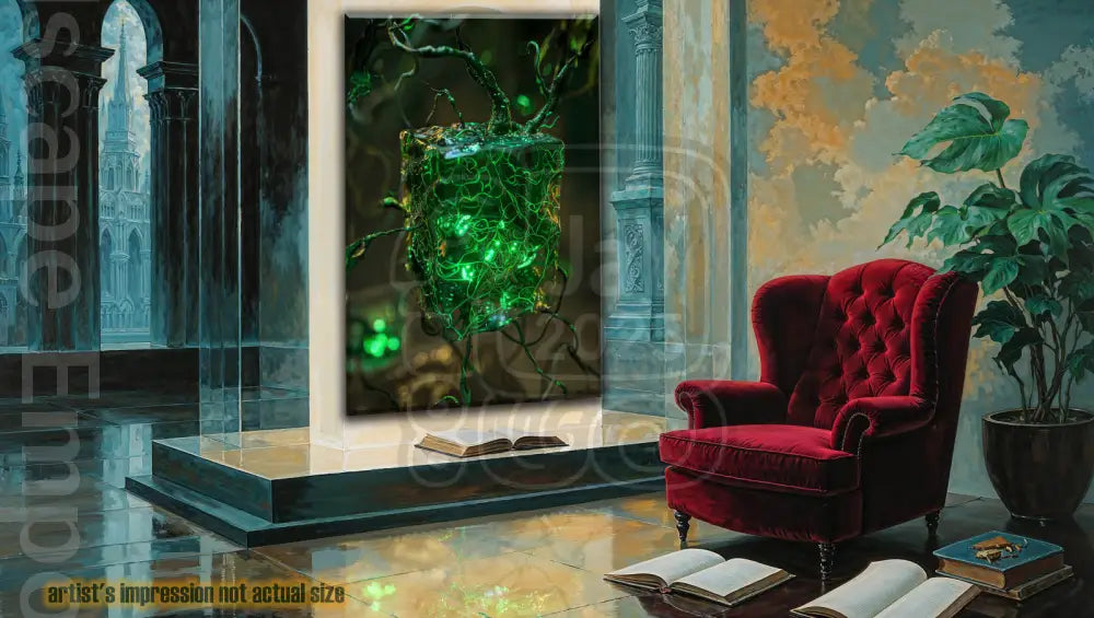 Emerald Cube 70cm x 100cm, 27.6inches x 39.4inches / Print only Giclée