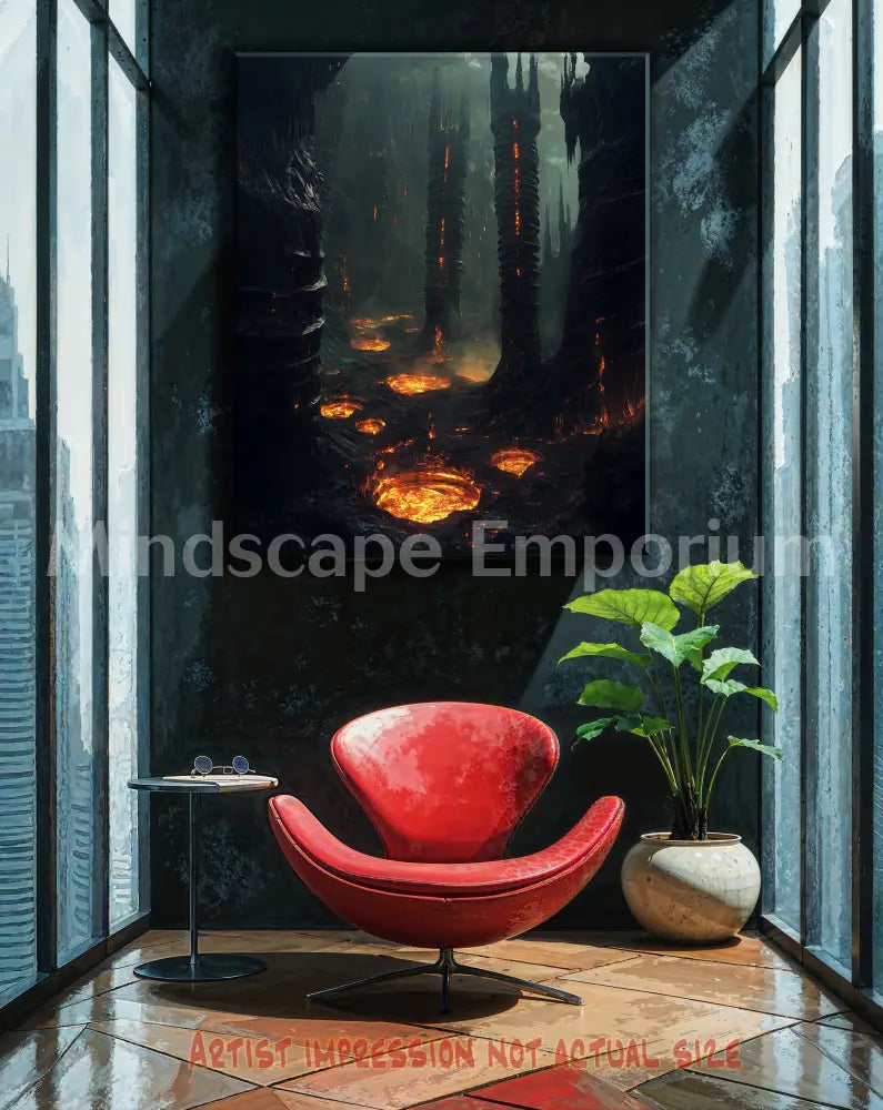 Lava Pits 70cm x 100cm, 27.6inches x 39.4inches / Print only Giclée