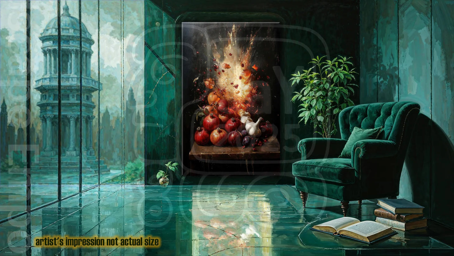 LeoNardos Pomegranates 70cm x 100cm, 27.6inches x 39.4inches / Print only Giclée.
kitchen home decor