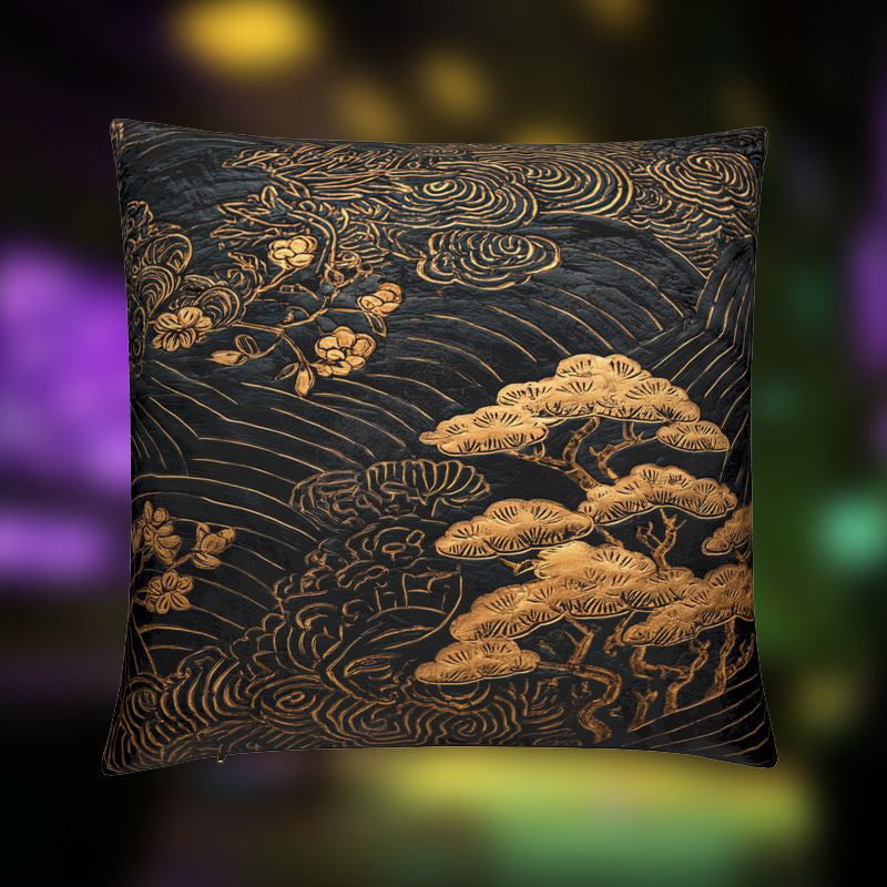 Blade of the Setting Sun – Samurai Warrior Cushion Cover