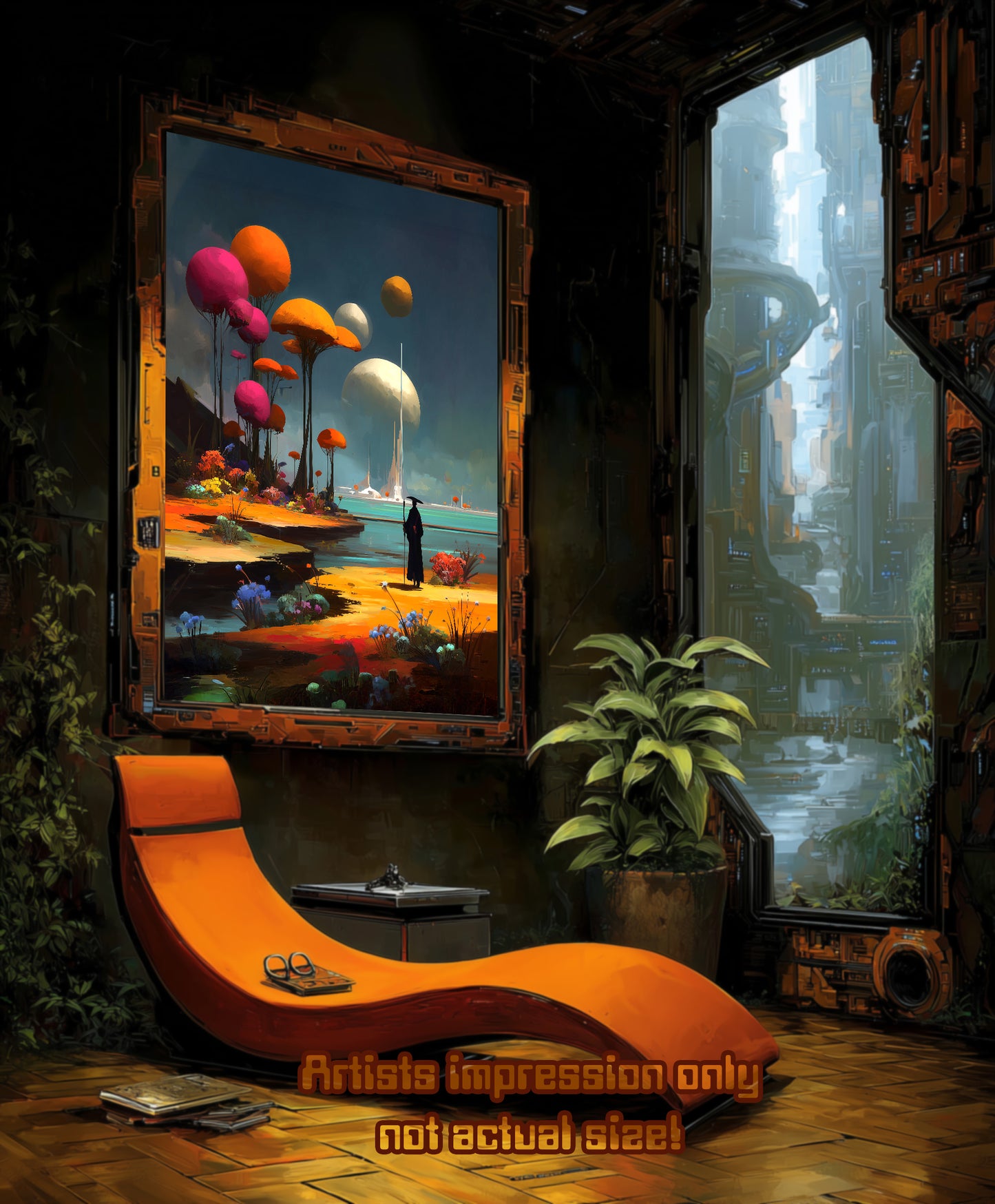 Cosmic shores wanderer Hahnemühle Photo Rag Fine Art Print