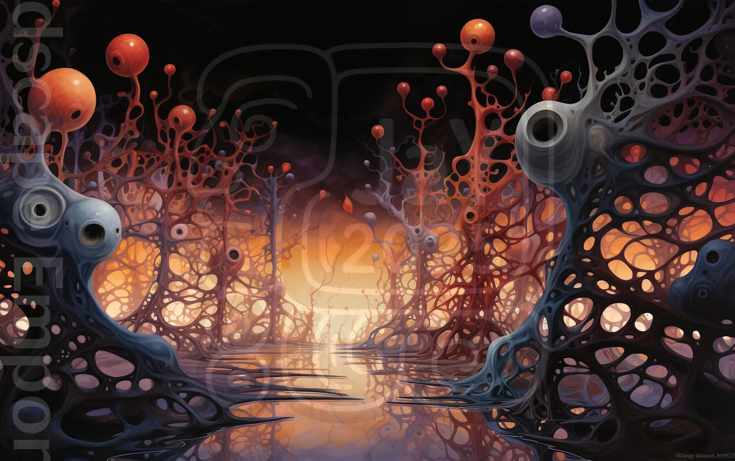 Cosmic wall decor digital art print for modern interiors.Surreal cosmic illustration – spiritual wall art home decor
