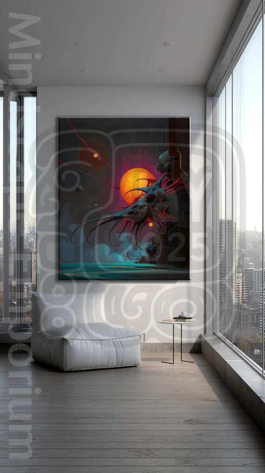 The Engine of Suns 70cm x 100cm, 27.6inches x 39.4inches / Print only Giclée.Sci fi surreal artwork print for gallery style display