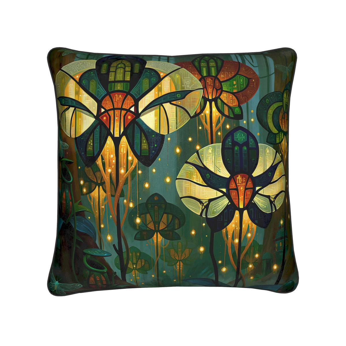 Archive Signal Blooms | Machine Rainforest Cushion