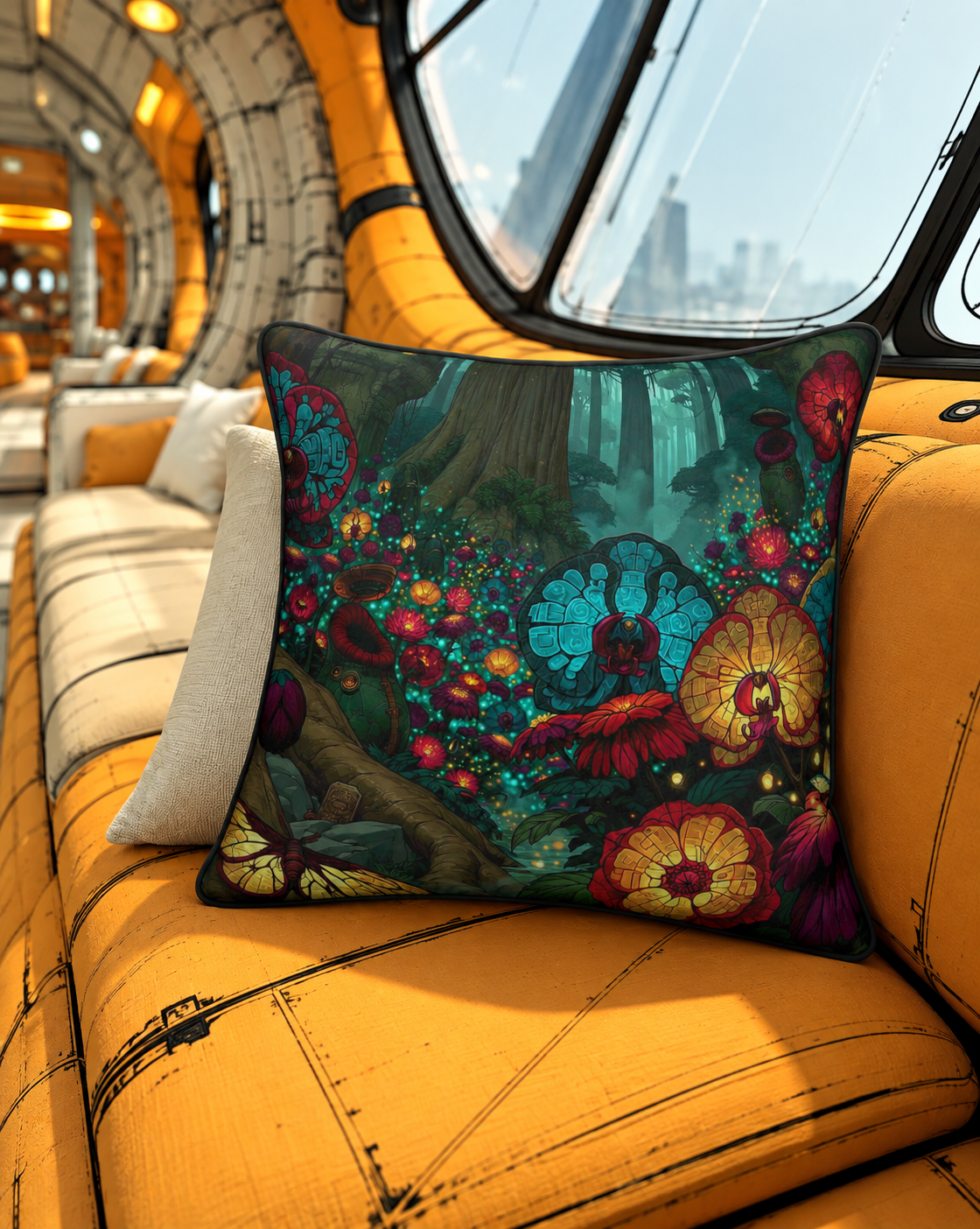 Archive tree Frog  | Machine Rainforest Cushion