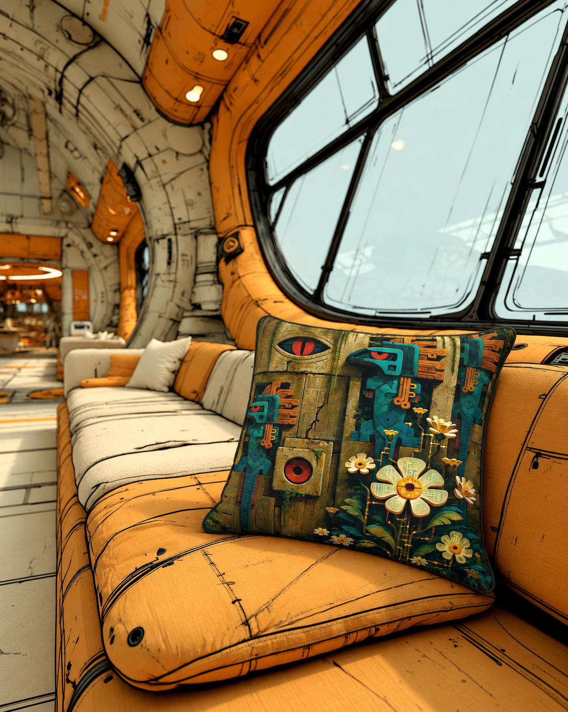 Signal Skink Relic | Machine Rainforest Cushion