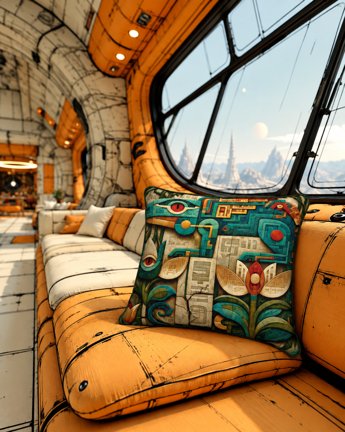 Signal Skink Relic | Machine Rainforest Cushion