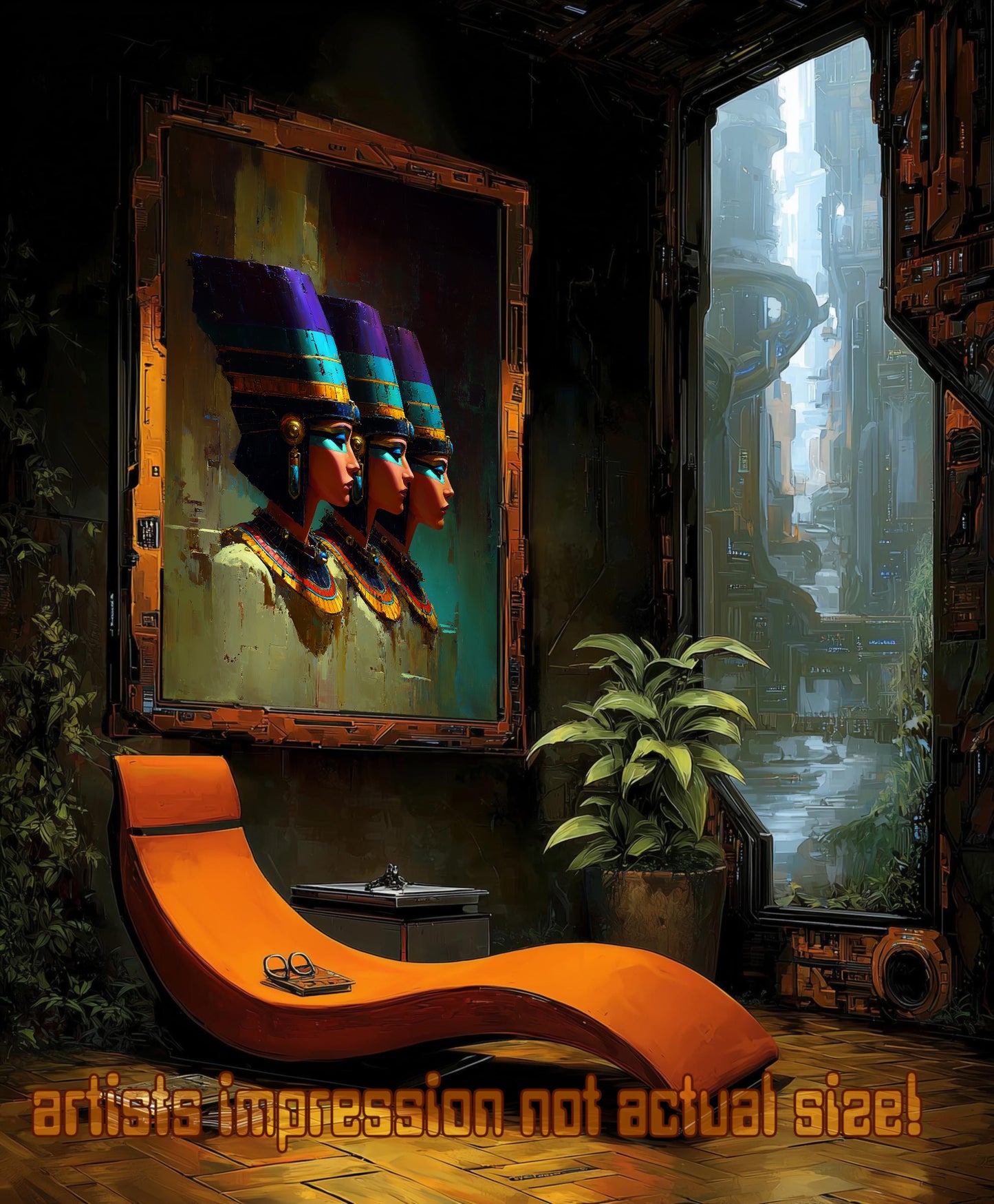 Empresses.Triad of Eternity – Neo-Egyptian Queens Wall Art Print