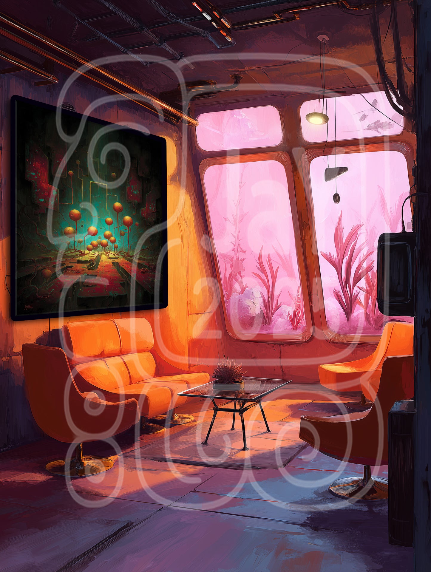 Glowroot Circuitry – Surreal Techno-Organic Art Print