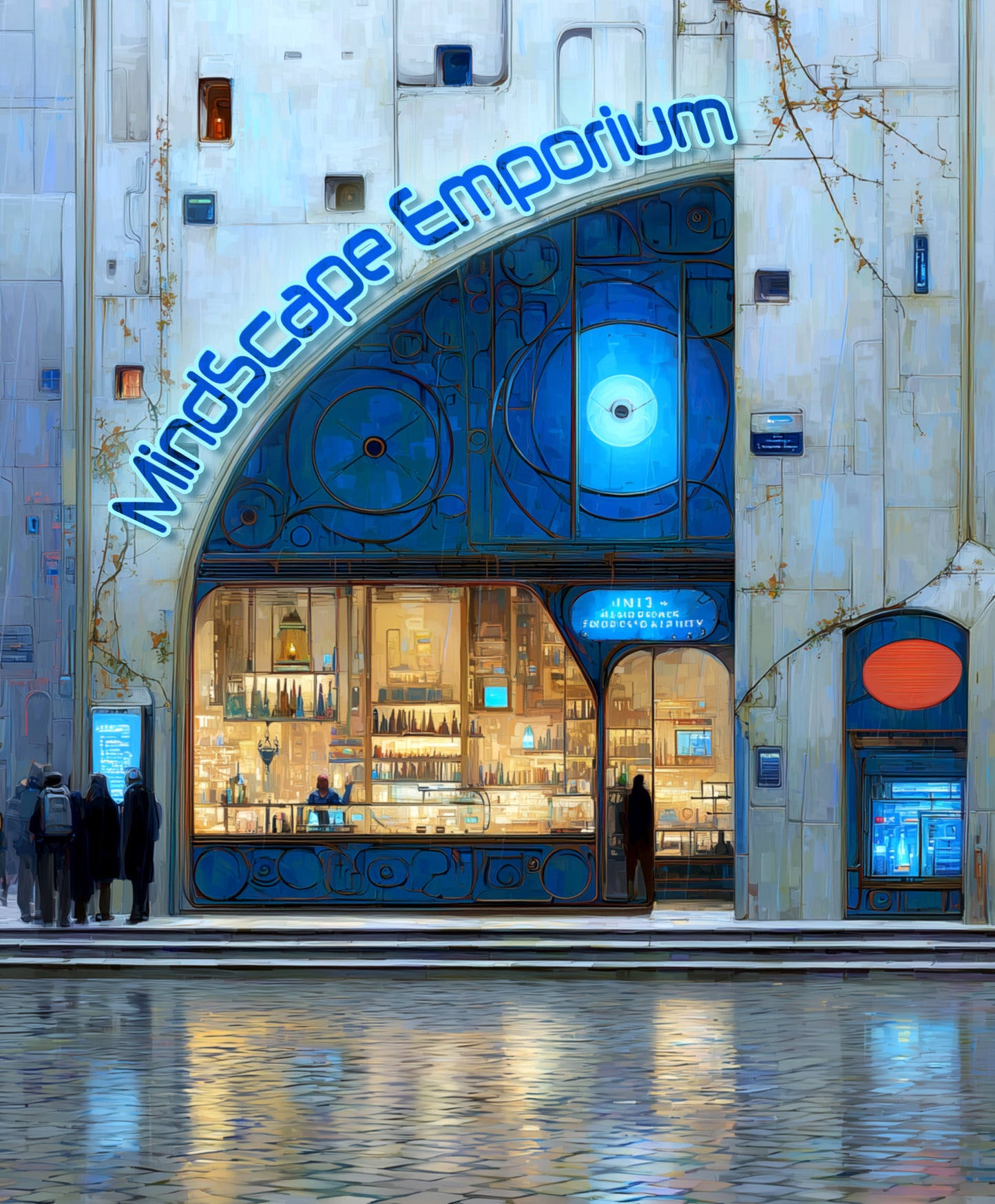 Aegean Sky Sentinel – Futuristic Mediterranean Wall Art Print on Hahnemühle Photo Rag