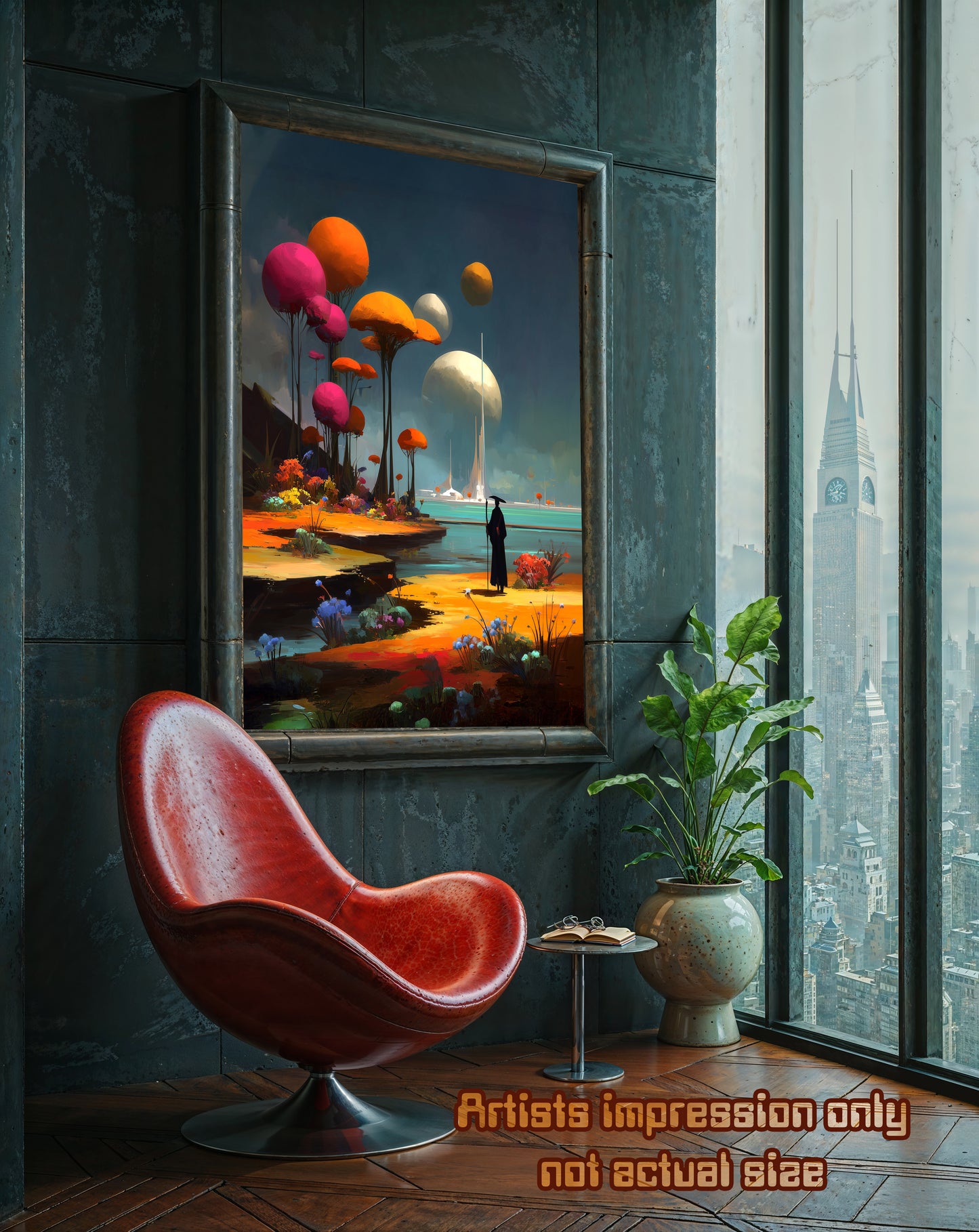 Cosmic shores wanderer Hahnemühle Photo Rag Fine Art Print