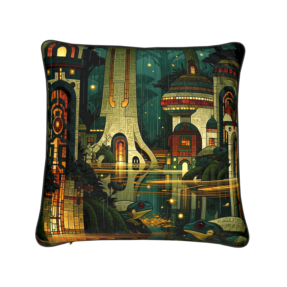 Archive Signal Skinks | Machine Rainforest Cushion