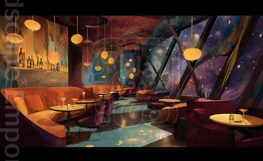 Contemporary surreal artwork wall print for office design