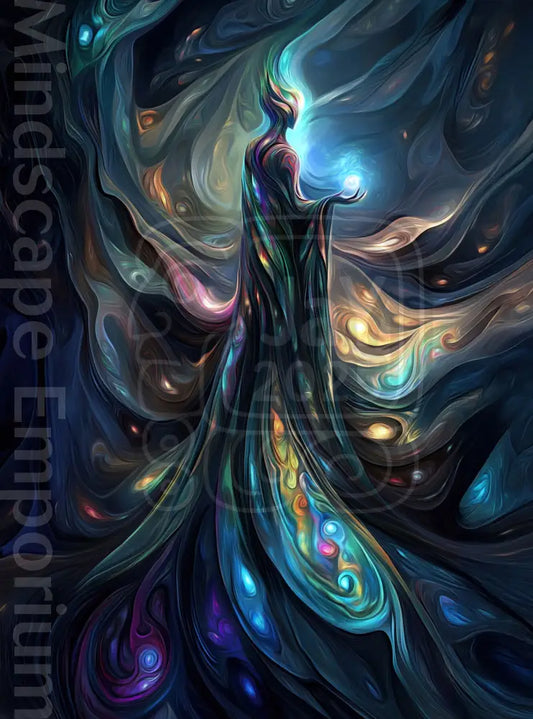 Cosmic wizard.
Visionary artwork poster for creative studio walls