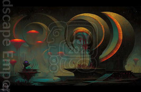 Contemporary surreal artwork wall print for office design.Surreal cosmic illustration – spiritual wall art home decor