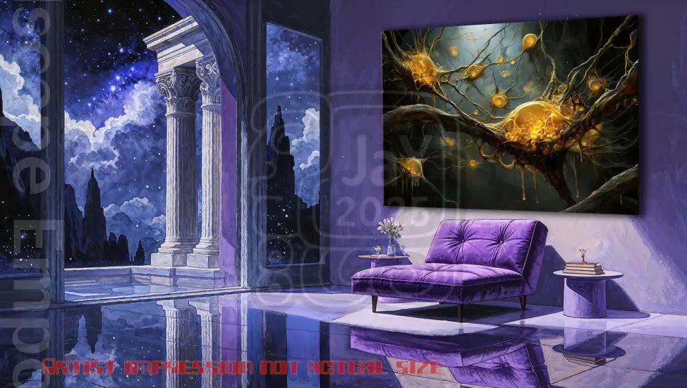 honeyTrap 70cm x 100cm, 27.6inches x 39.4inches / Print only Giclée.
Visionary dreamscape print – modern surreal wall poster