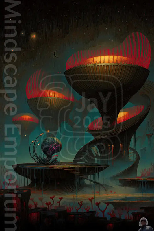 
Visionary digital artwork – cosmic wall art print