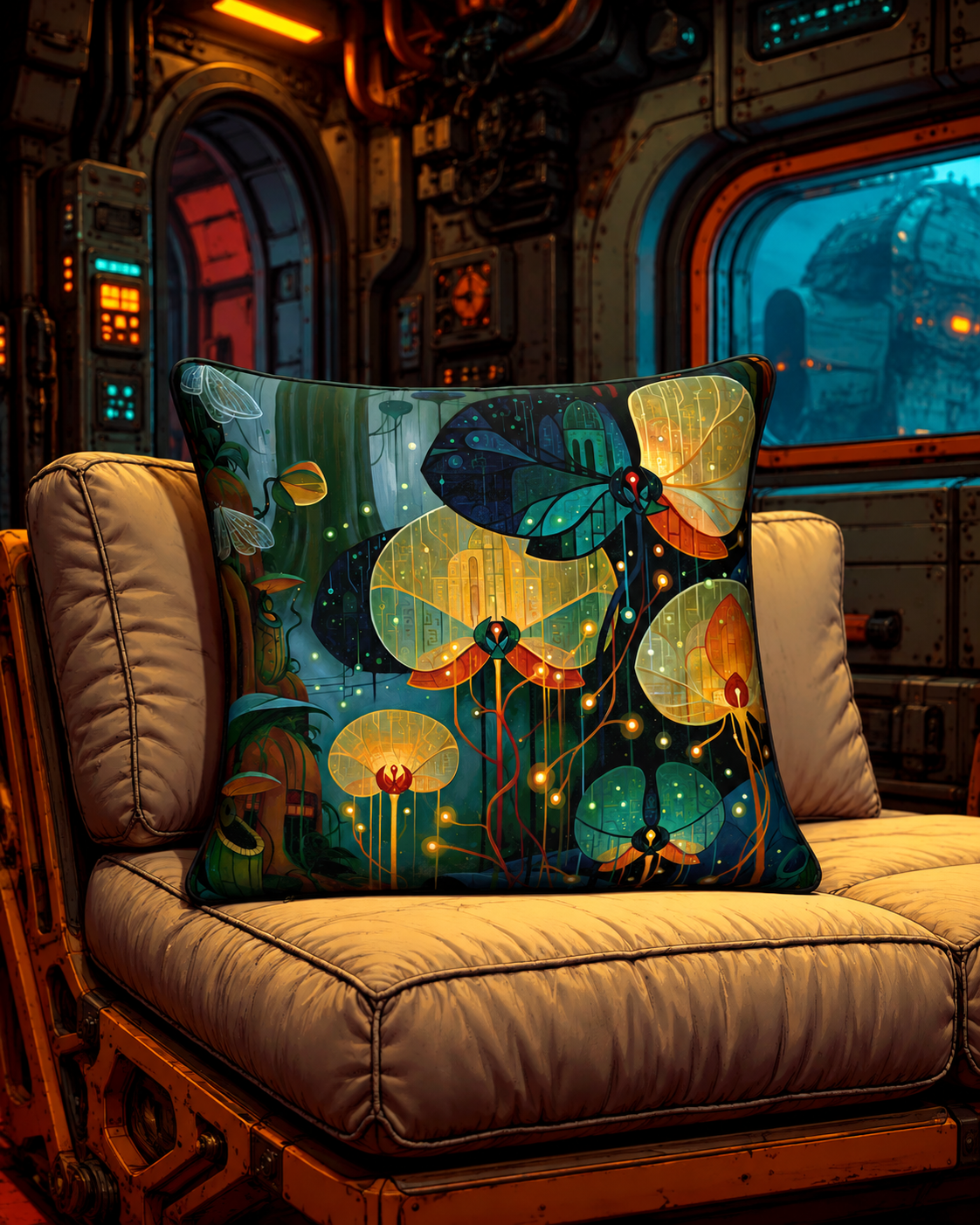 Archive Glyphwings | Machine Rainforest Cushion