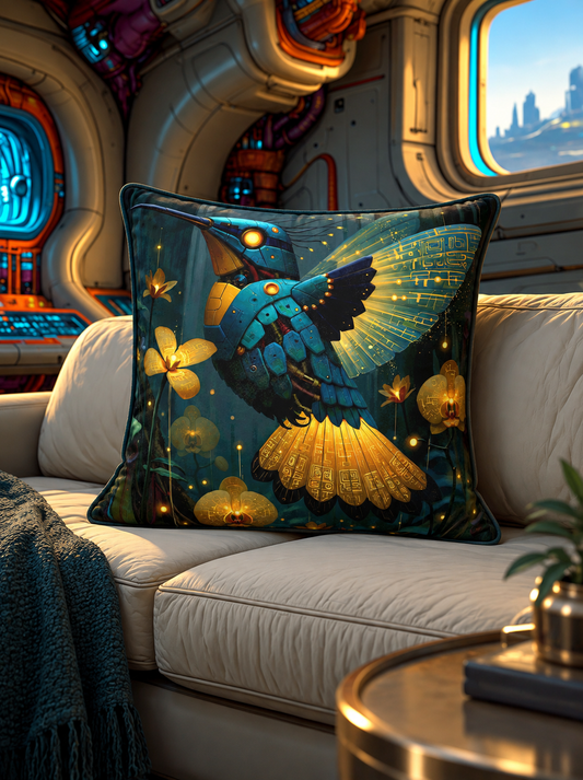 Archive Hummingbird | Machine Rainforest Cushion