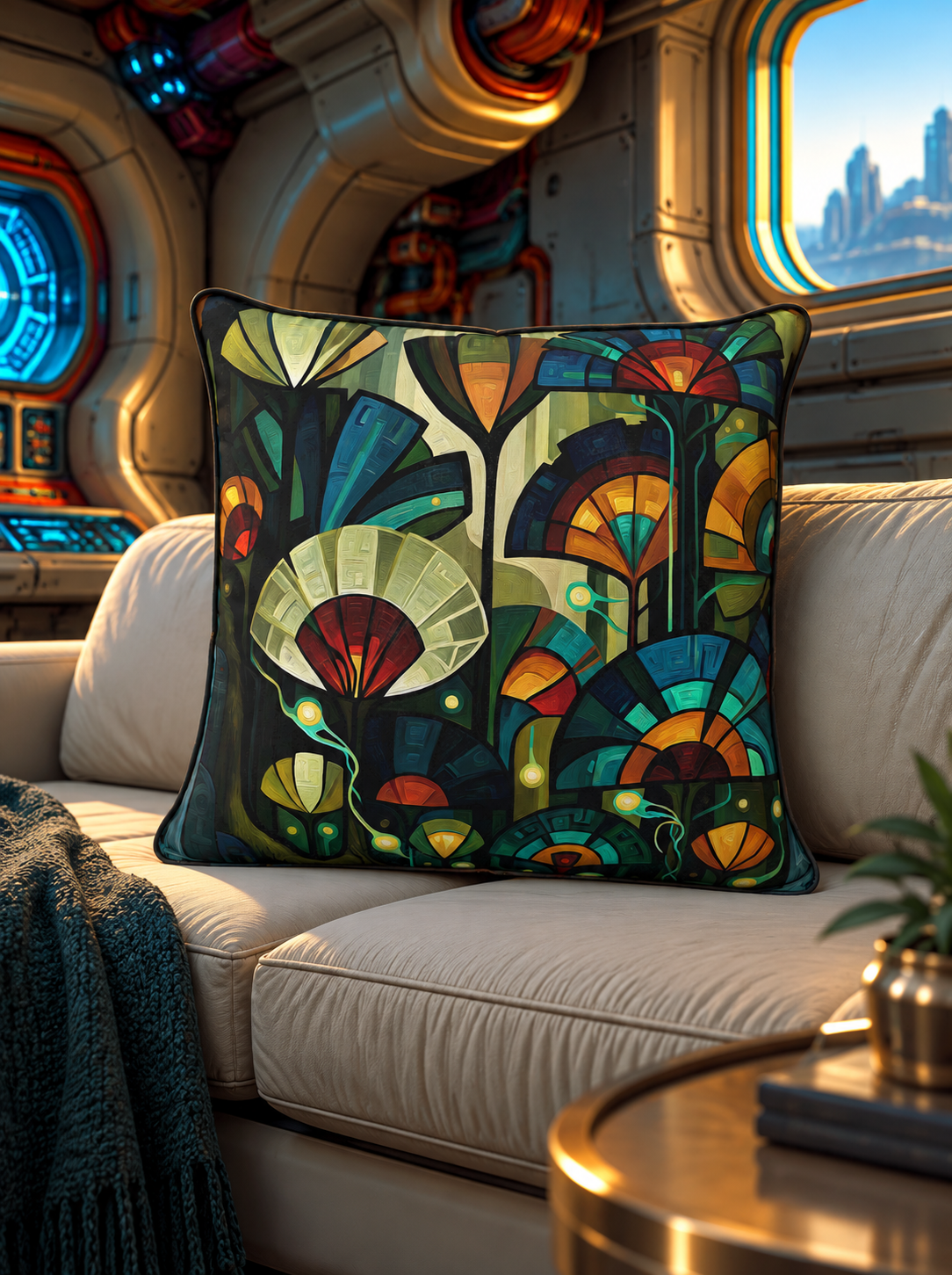 Archive Hummingbird | Machine Rainforest Cushion