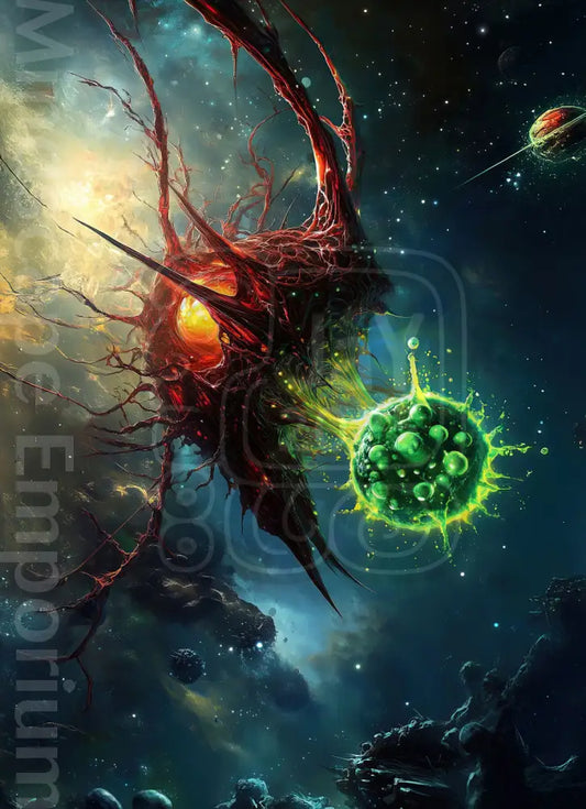 Futuristic alien world painting sci fi fantasy landscape giclee art print