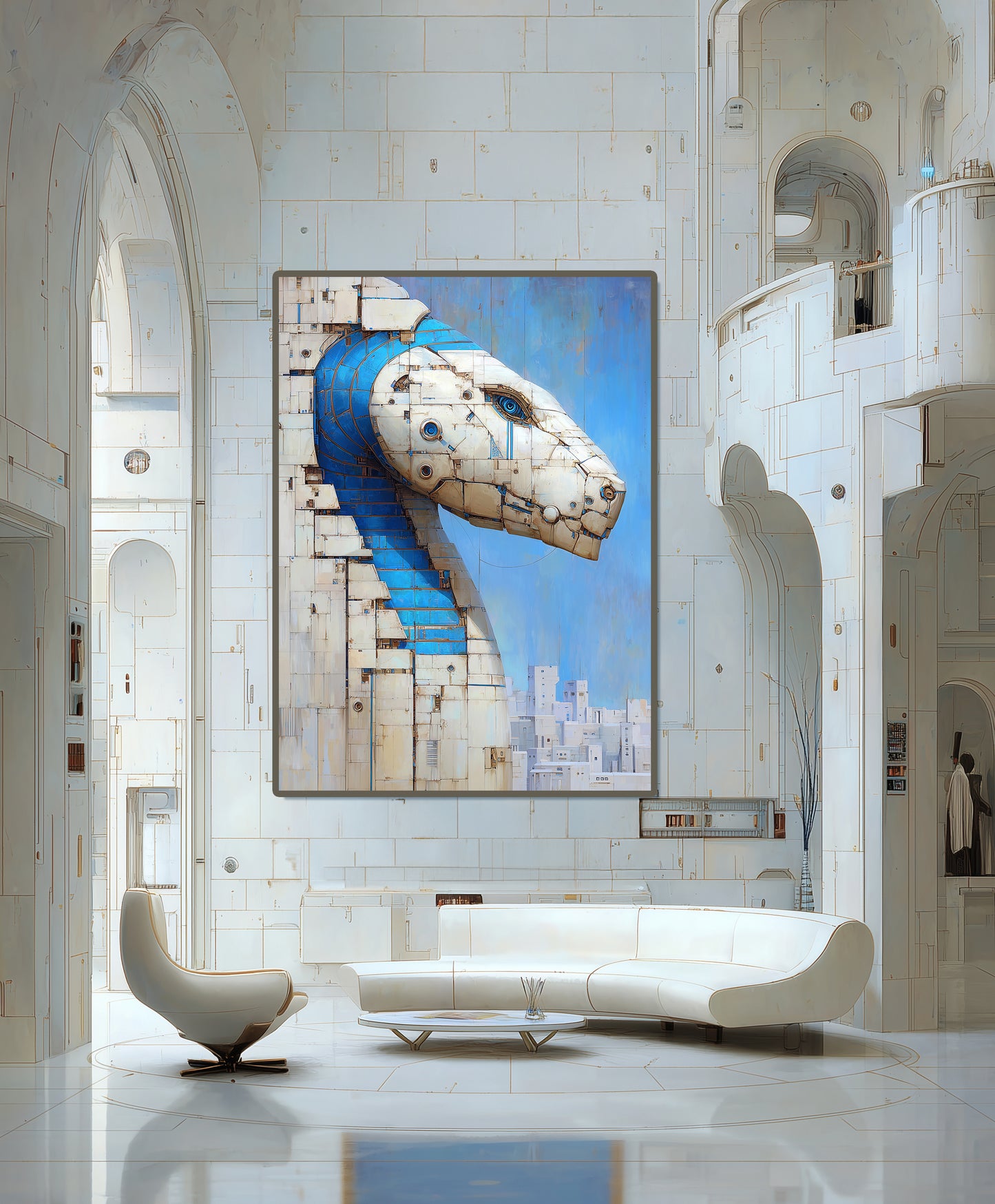 Aegean Sentinel | Futuristic Serpent Wall Art Print