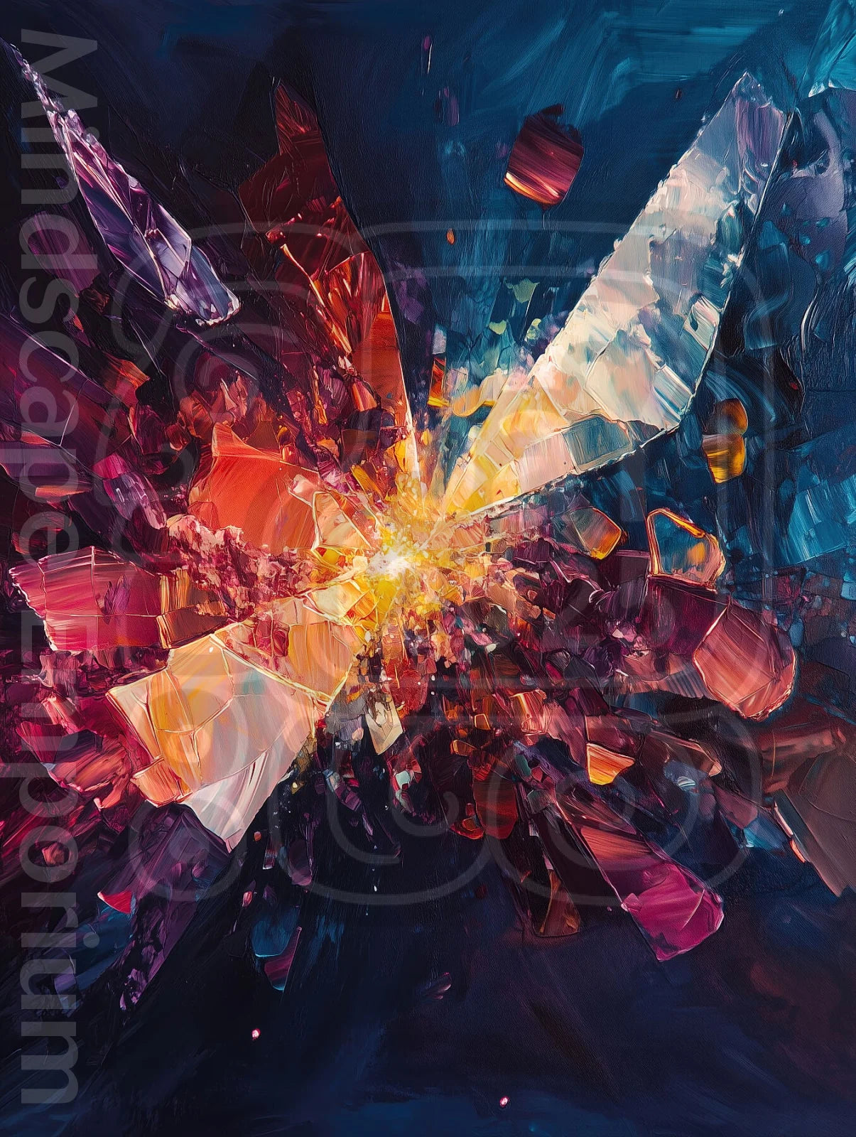 Abstract sci-fi inspired wall art print home decoration