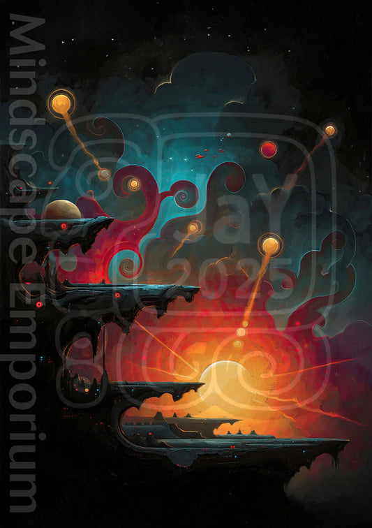 Surreal art print wall decor for modern office interiors