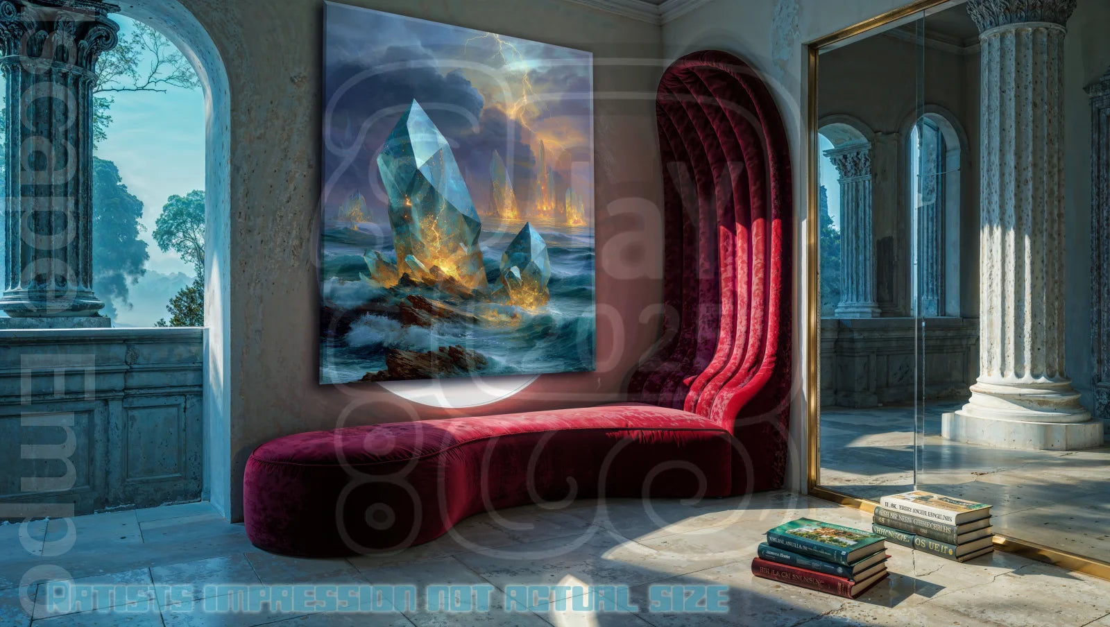 Stormborn Shards 70cm x 100cm, 27.6inches x 39.4inches / Print only Giclée,Sci fi wall art print for bedroom or lounge decor