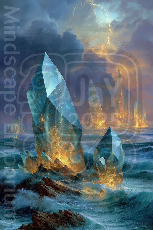 Metaphysical artwork poster print for spiritual spaces