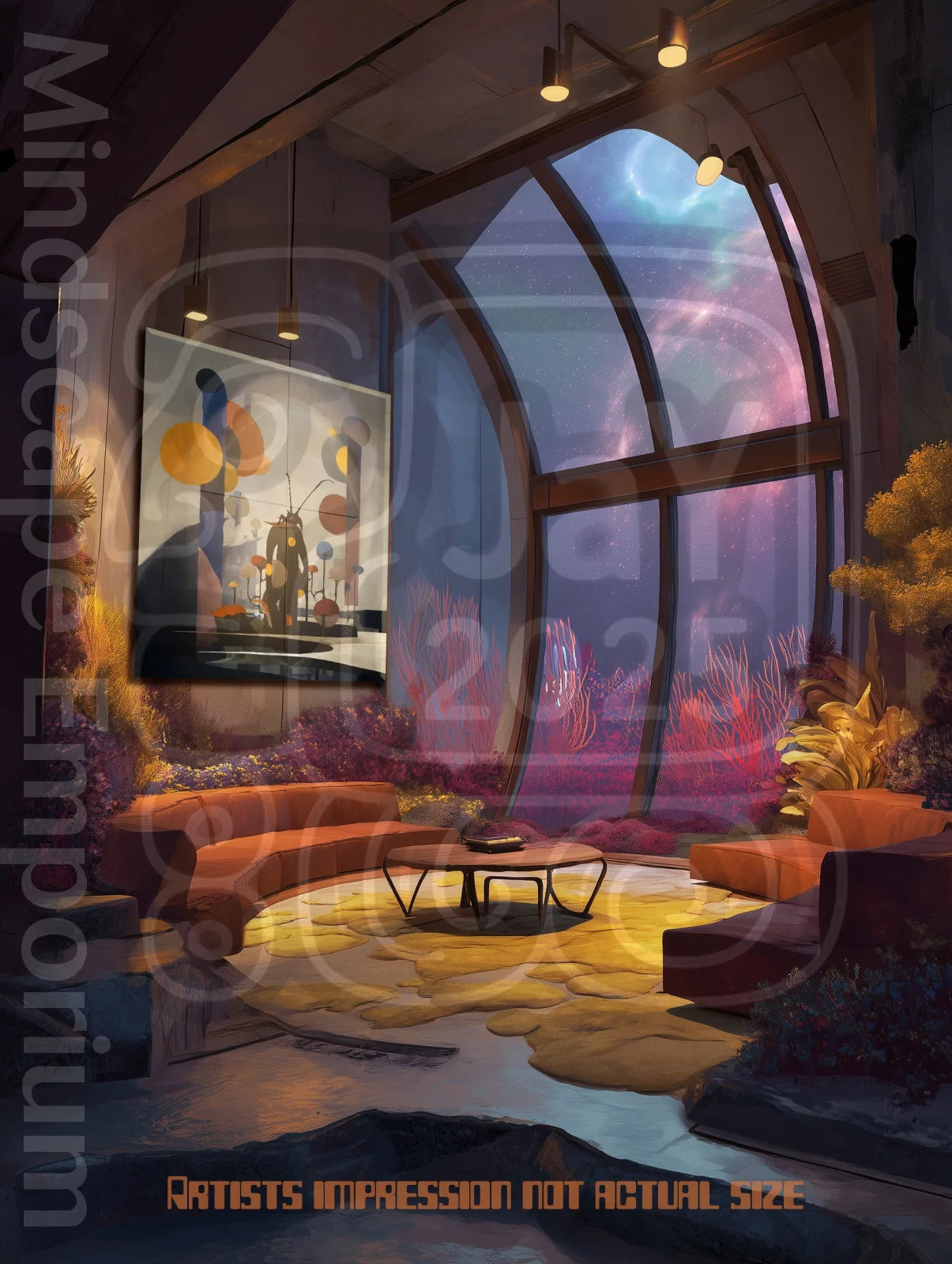 Suavee 70cm x 100cm, 27.6inches x 39.4inches / Print only Giclée.Contemporary surreal artwork wall print for office design