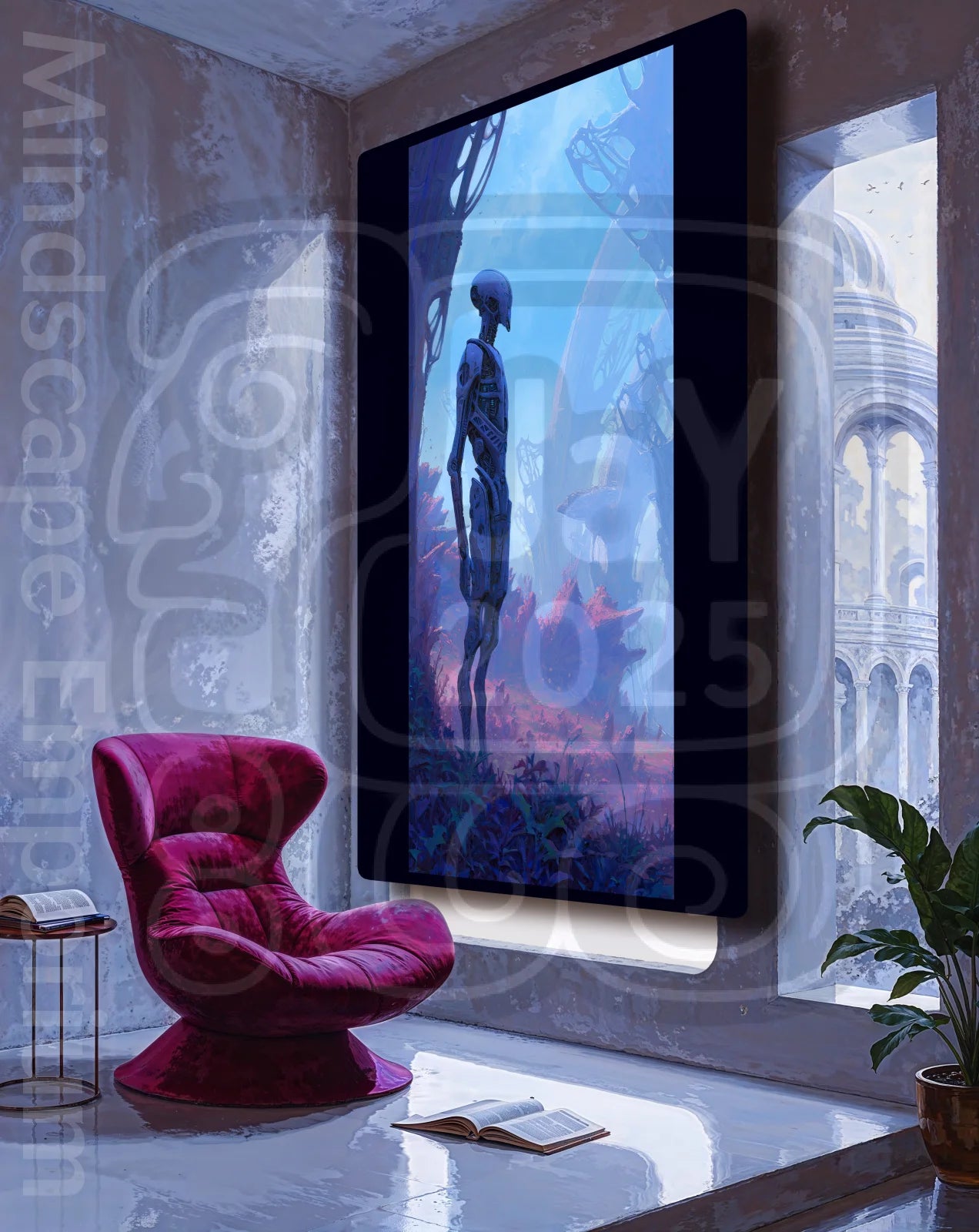 Waiting 70cm x 100cm, 27.6inches x 39.4inches / Print only Giclée.Visionary dreamscape print – modern surreal wall poster