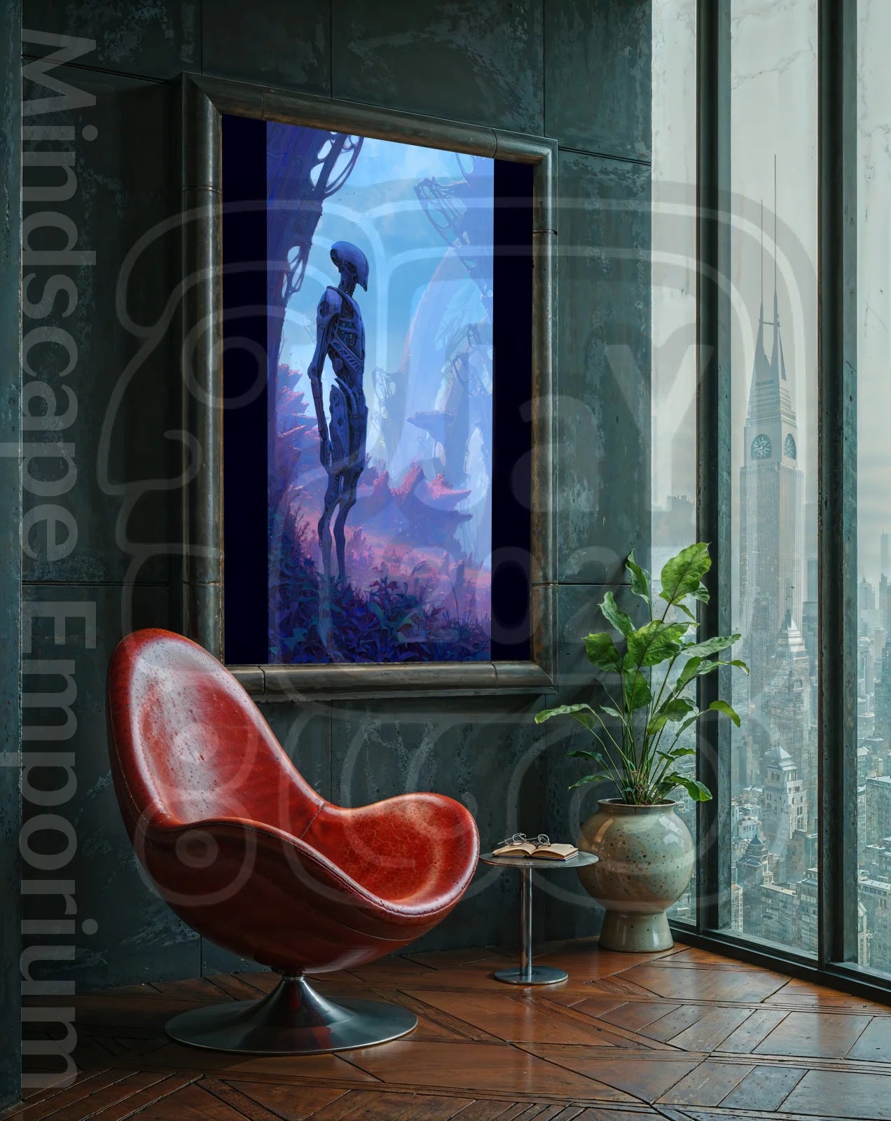 Waiting 70cm x 100cm, 27.6inches x 39.4inches / Print only Giclée.Original digital painting – unique art print wall decoration